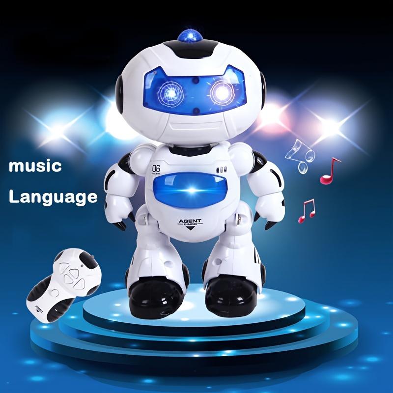 Children's robot toy with remote control, intelligent walking and dancing, induction function, great gift for 4-10 year old boys