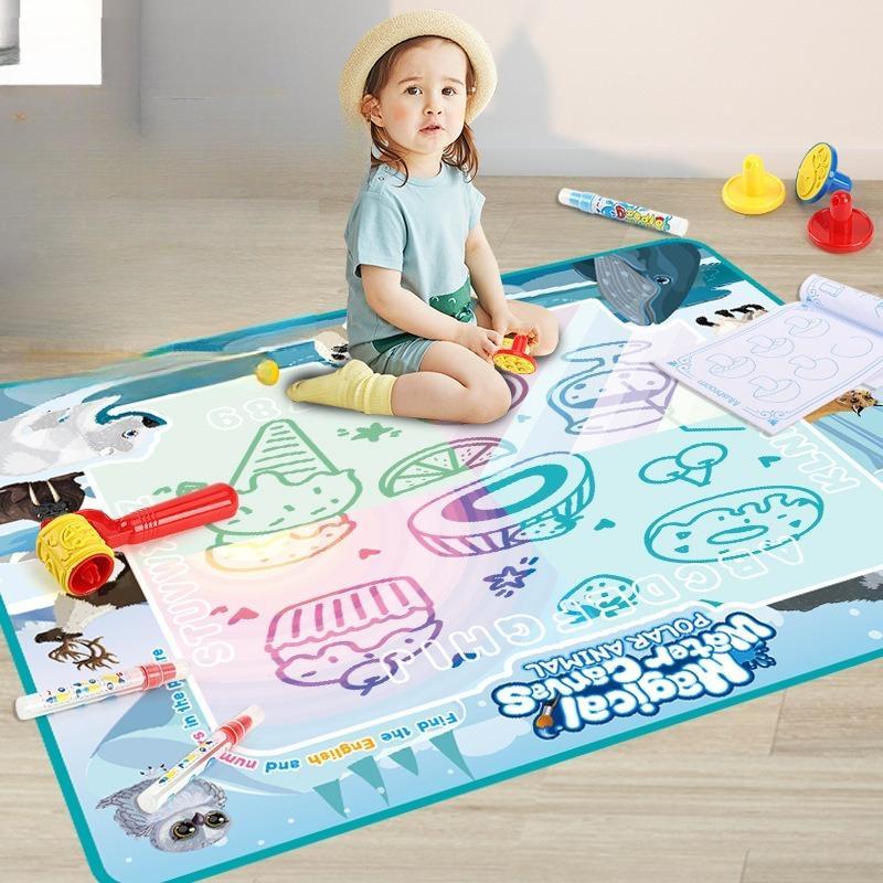 Magic Water Painting Mat, 1 Set Magic Water Painting Mat with Accessories, Educational Drawing Toy for Boys & Girls