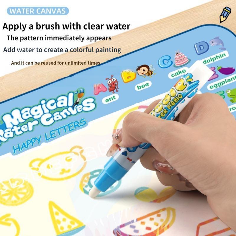 Magic Water Painting Mat, 1 Set Magic Water Painting Mat with Accessories, Educational Drawing Toy for Boys & Girls