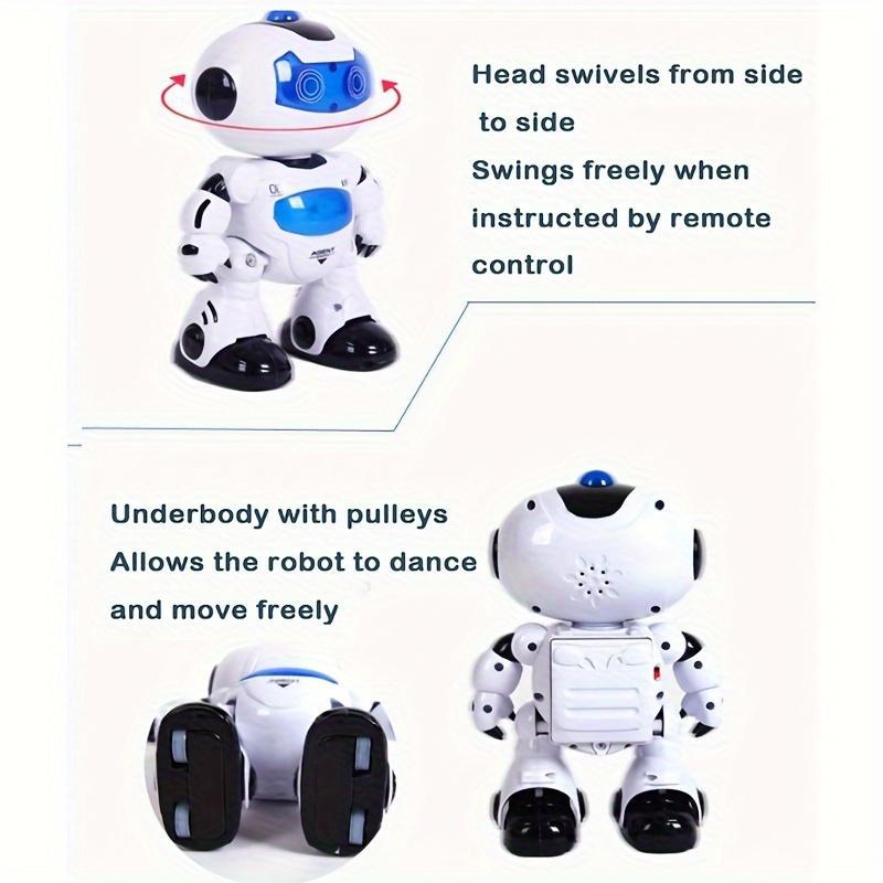 Children's robot toy with remote control, intelligent walking and dancing, induction function, great gift for 4-10 year old boys