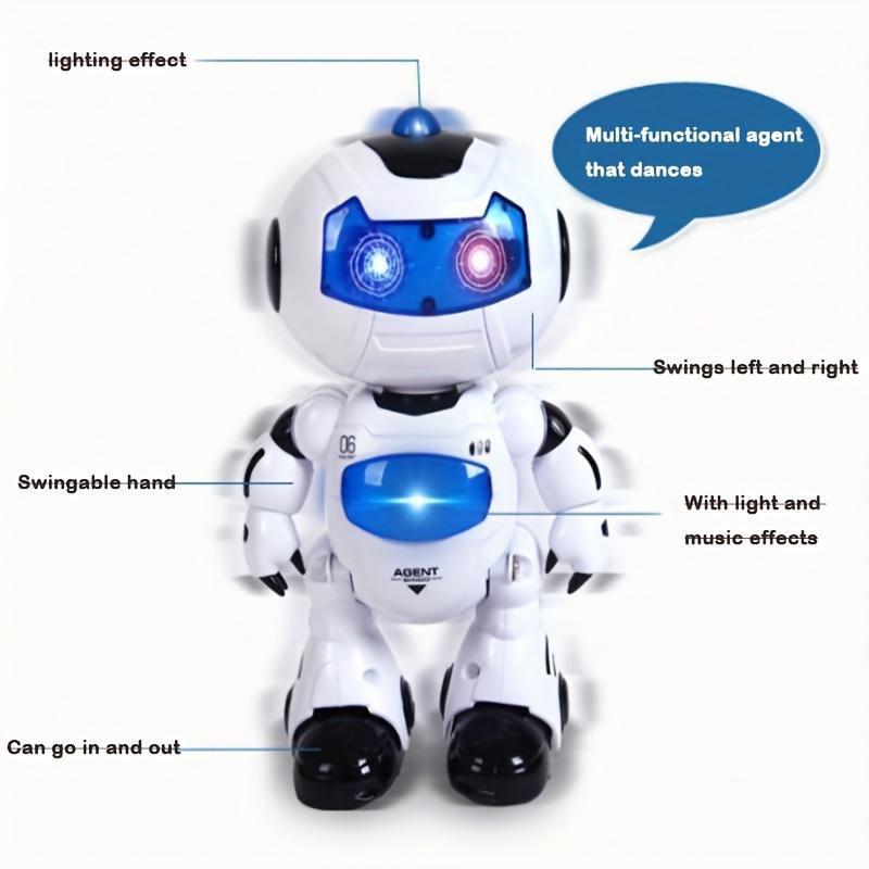 Children's robot toy with remote control, intelligent walking and dancing, induction function, great gift for 4-10 year old boys