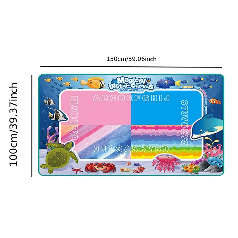 Magic Water Painting Mat, 1 Set Magic Water Painting Mat with Accessories, Educational Drawing Toy for Boys & Girls