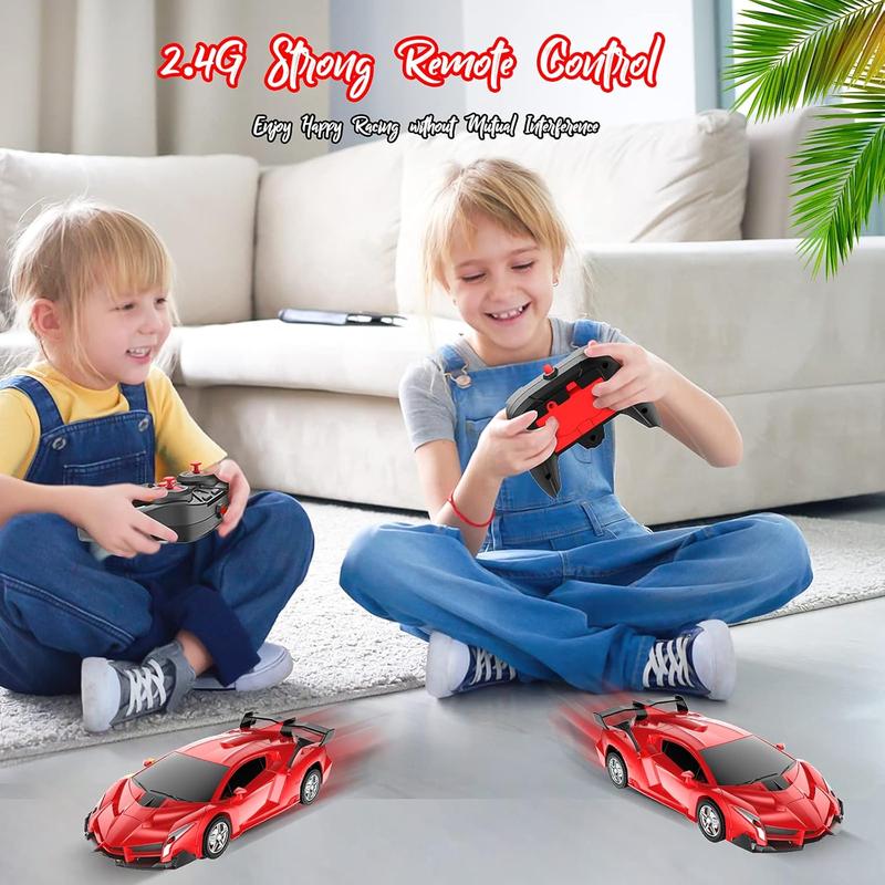 Remote Control Car, Transform Robot RC Car for Kids, 2.4Ghz 1:18 Scale Model Racing Car with One-Button Deformation, 360Drifting, Transforming Robot Car Toy Gift for Boys and Girls(Red)