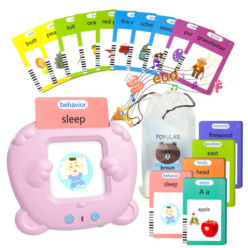 Talking Flash Cards LearningMontessori Toys for Kids with 224 Sight Words,kids learning flashcard reader,Autism Sensory Toys,Speech Therapy Toys, Learning Educational Toys Gifts for Age 1 2 3 4 5 Years Old Boys and Girls