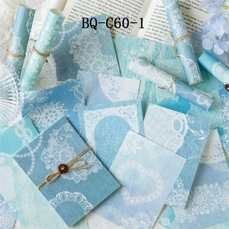 Lace Pattern Material Paper, 30pcs pack Scrapbooking & Stamping Paper, DIY Craft Material Paper for Scrapbooking & Journal Making