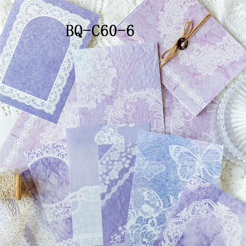 Lace Pattern Material Paper, 30pcs pack Scrapbooking & Stamping Paper, DIY Craft Material Paper for Scrapbooking & Journal Making