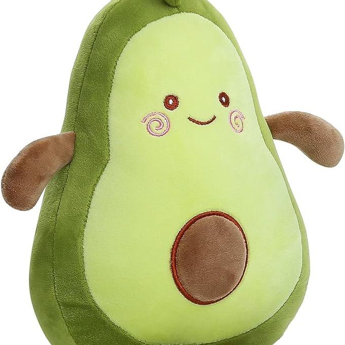 Niuniu Daddy Avocado Stuffed Animal 11.5 inch Plushies Squishy Snuggle Plush Toys Soft Kawaii Food Shaped Plushie Fruit Series Hugging Pillow for Kids Toddlers Teen