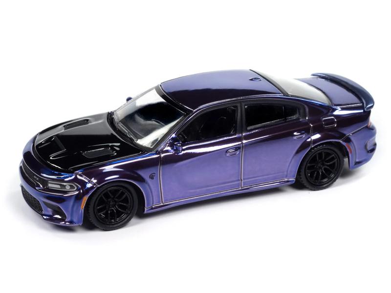 Auto Workd x Super Mini Wheel 1:64 2021 Dodge Charger SRT Hellcat Redeye Chrome Purple - Super Mini Wheels Exclusives !