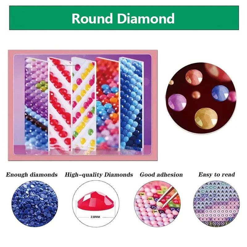 DIY Artificial Rhinestones Arts Painting Kit Without Frame, Stitch And Flamingo Pattern DIY Painting, Handmade Craft Art Decoration