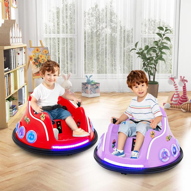 Black Friday[AffiliateLive]12V Toddler Bumper Car, Battery Powered Baby Ride on Bumper Car, Dual Joysticks, Flashing LED Light & Music,360 Degree Spin, Electric Vehicle Ride on Toys w Remote Control, Gift for Boys Girls.