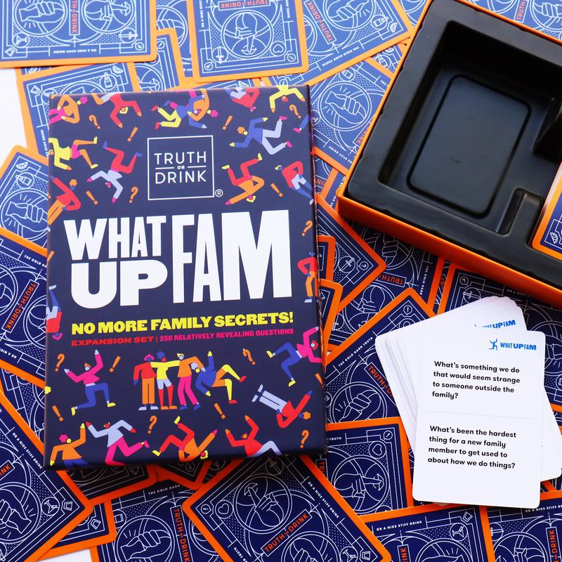 Truth or Drink: What Up Fam | Family Secrets Card Game by Cut