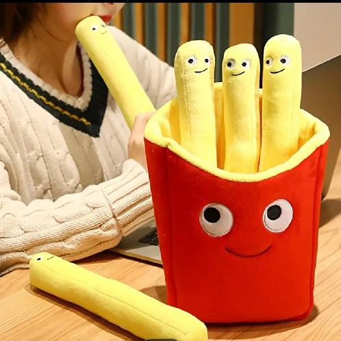 Gozen Emotional Support Smile French Fries Plush Toy for All Ages