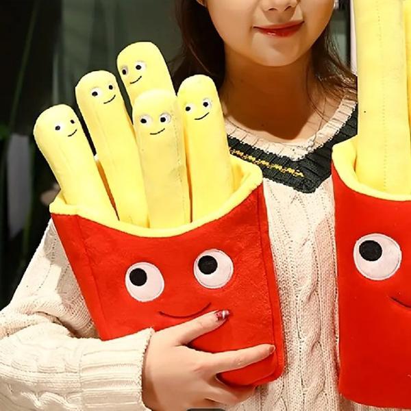 Gozen Emotional Support Smile French Fries Plush Toy for All Ages