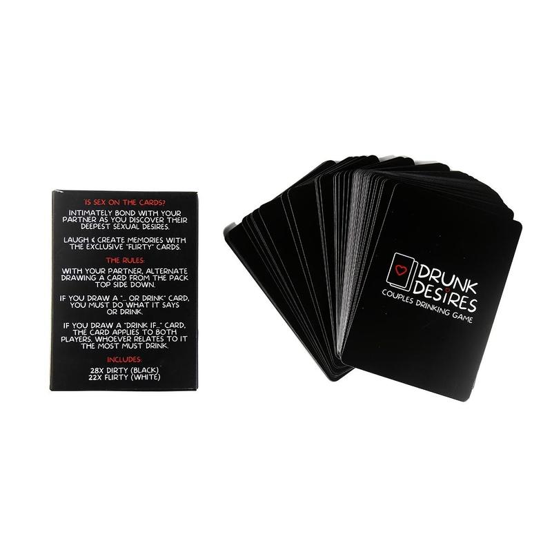 Drunk Desires Couples Drinking Game Card, 1 Count Entertaining Fun Games Holiday Party Fun Game Box and Gift, Creative Small Gift, Holiday Accessory