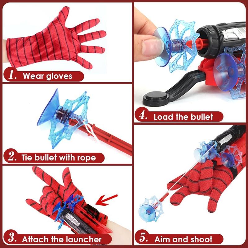 [CHRISTMAS BLOWOUT] Spider Web Shooters, Superhero Wrist Launcher Toy, Funny Children Educational Toys, Superheroes Cosplay Gift