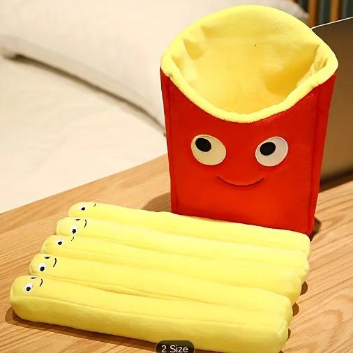 Gozen Emotional Support Smile French Fries Plush Toy for All Ages