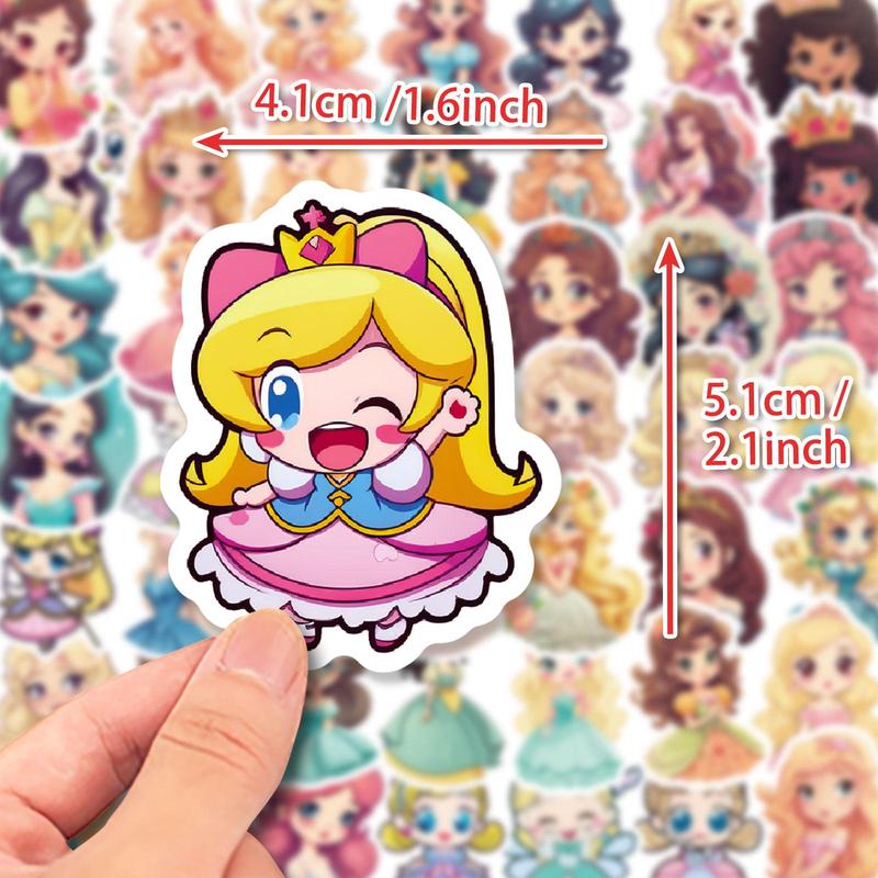 100pcs Cartoon Princess Pattern Sticker, Cute Multi-purpose Sticker For DIY Craft, Decoration, Hand Account