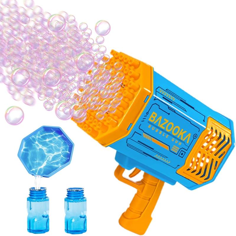 [40% discount] 2024 summer flash sale rocket 69 hole bubble gun for kids with LED light colorful bubble machine gun kids toys bubble blaster bubble machine