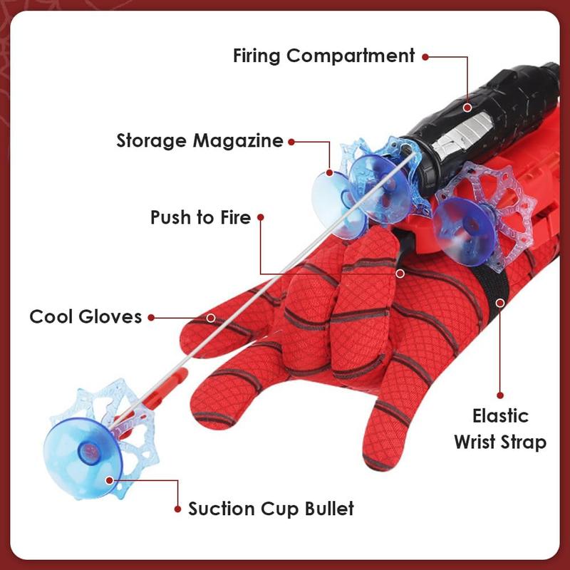 [CHRISTMAS BLOWOUT] Spider Web Shooters, Superhero Wrist Launcher Toy, Funny Children Educational Toys, Superheroes Cosplay Gift