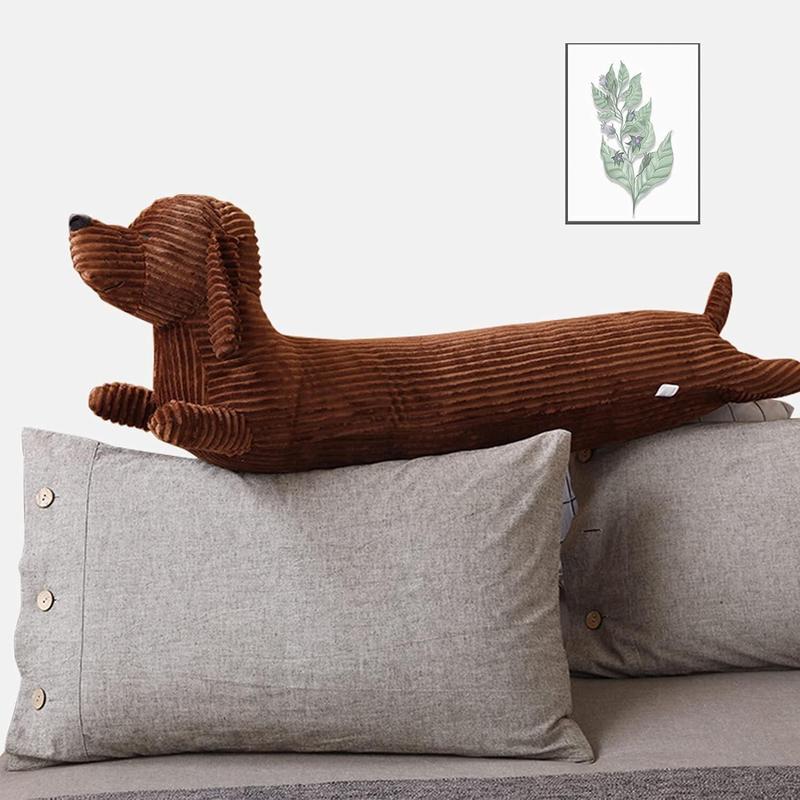 Cute Long Dog Shaped Plush Toy, Stuffed Animal Pillow, Soft & Comfy Plush Cushion for Sofa, Bed, Sofa, Office, Car, Home Decor, Christmas Gift